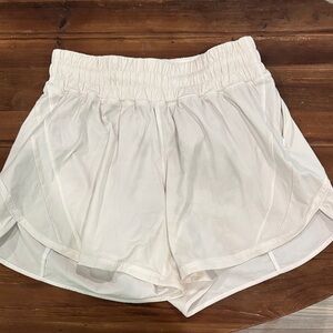 Lululemon White Race Pace Shorts